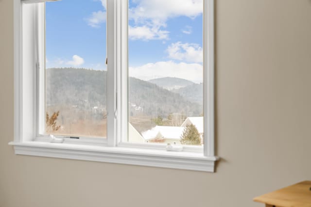 interior details with a mountain view