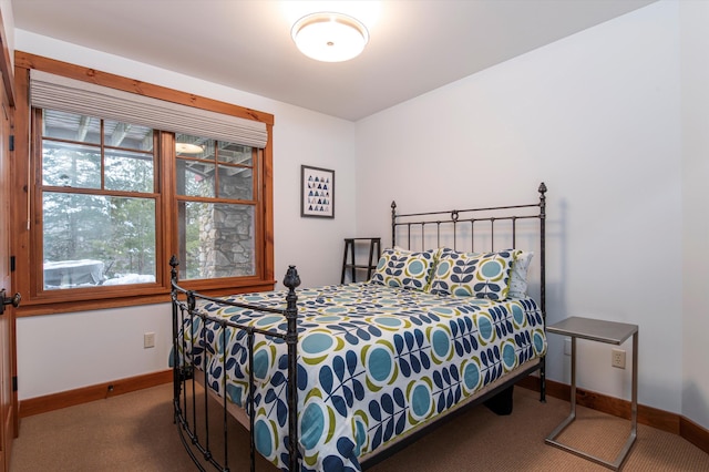 bedroom featuring carpet