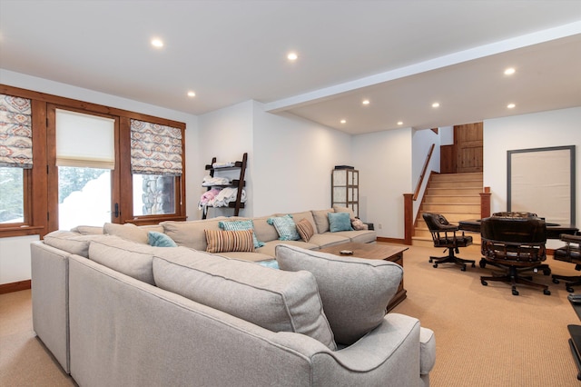 view of carpeted living room