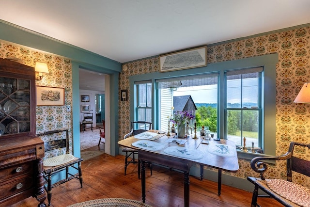 dining room featuring wood-type flooring