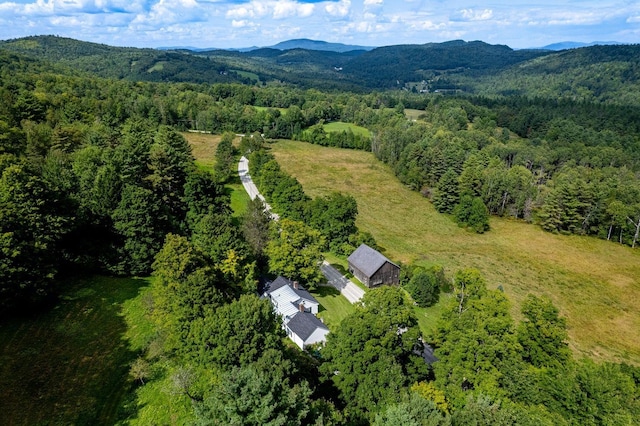 bird's eye view featuring a mountain view