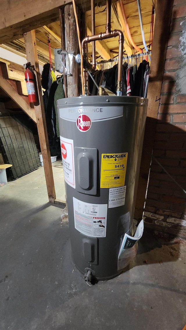 utilities featuring electric water heater