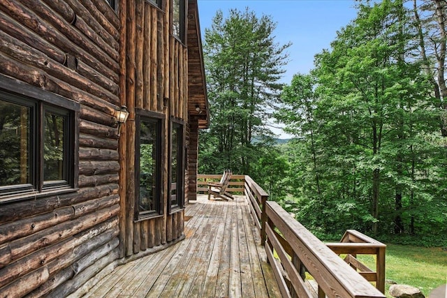 view of wooden terrace