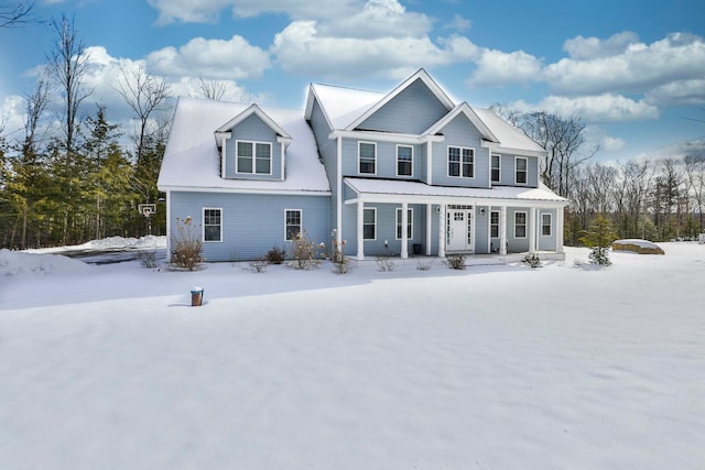 exterior space with a porch