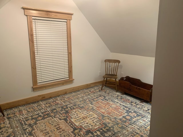 additional living space with lofted ceiling