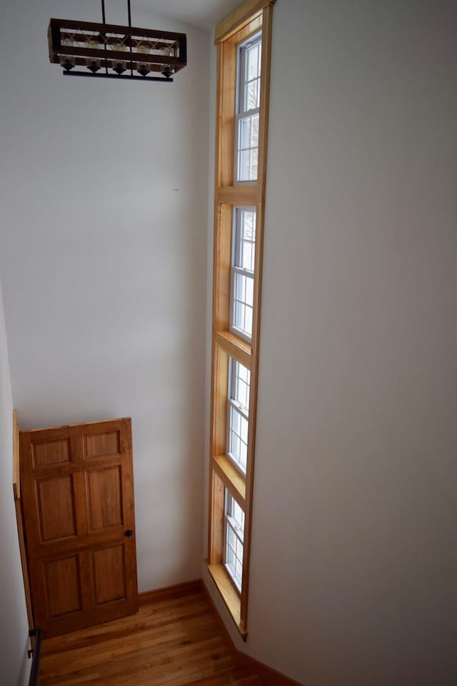 interior space with hardwood / wood-style floors