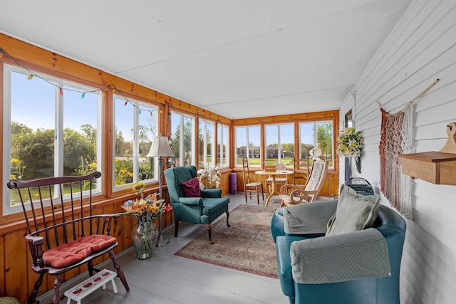 sunroom with plenty of natural light