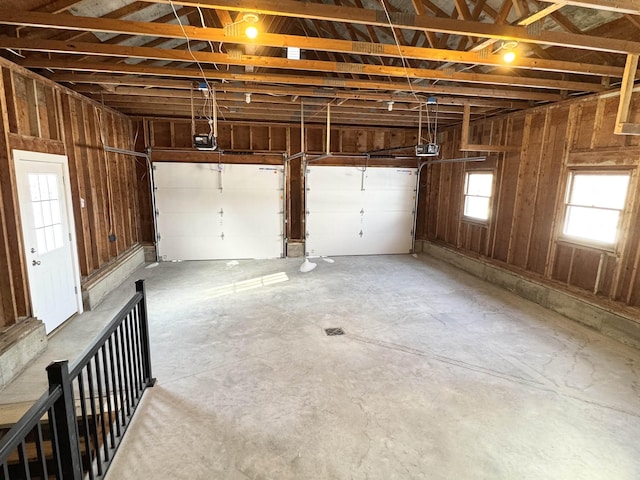 garage featuring a garage door opener