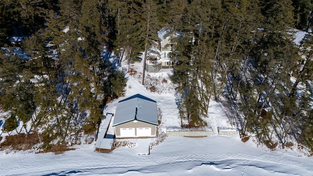 view of snowy aerial view