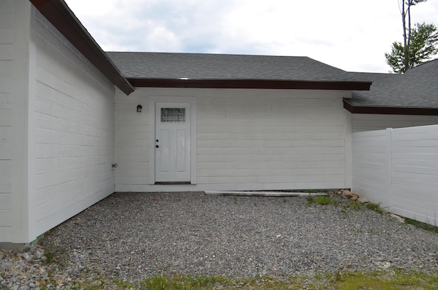 view of doorway to property