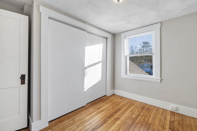 empty room featuring light wood-type flooring