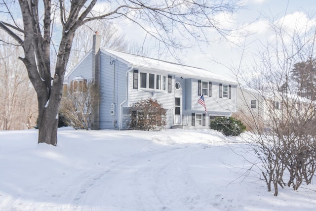 view of split foyer home