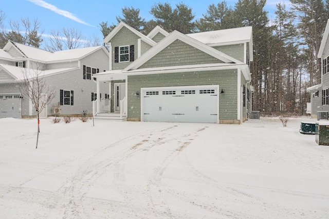 view of front facade with a garage