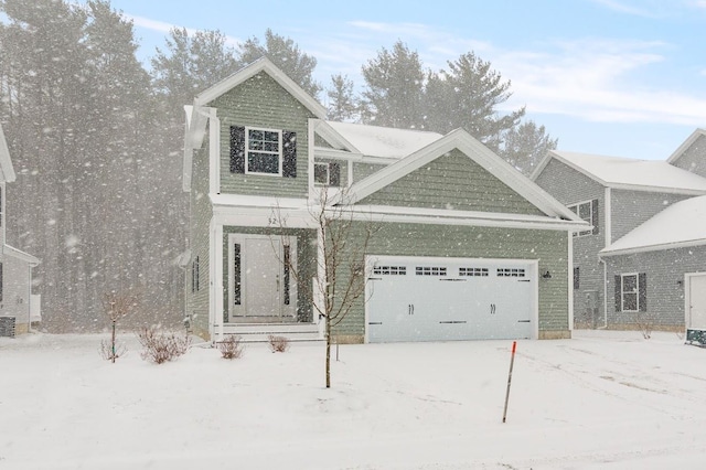 view of front of home featuring a garage