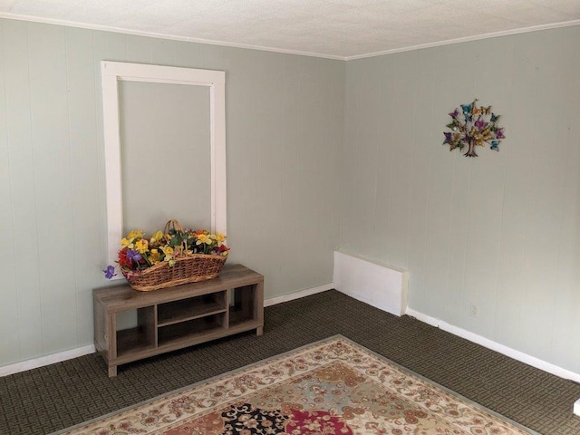 interior space with crown molding