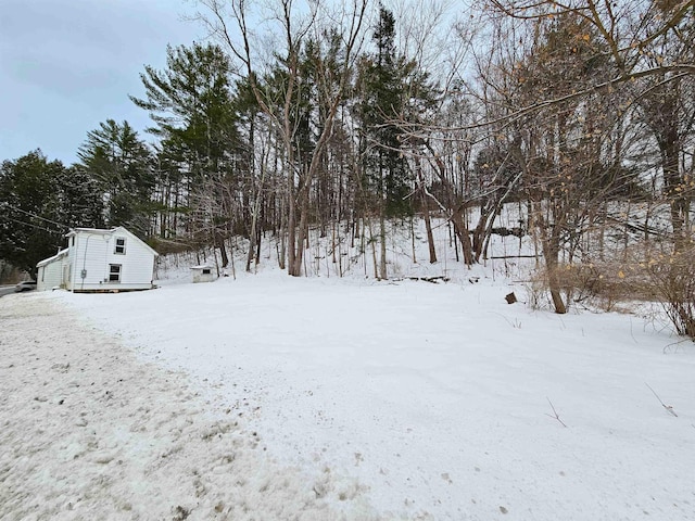 view of snowy yard