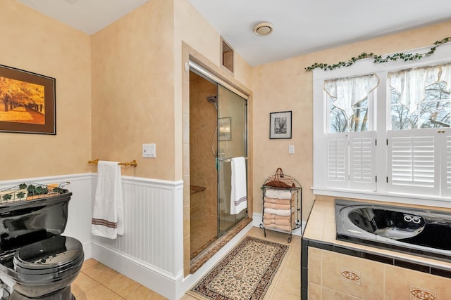 44 Winnicoash St, Laconia, NH 03246 - bathroom with a shower with door and tile patterned floors