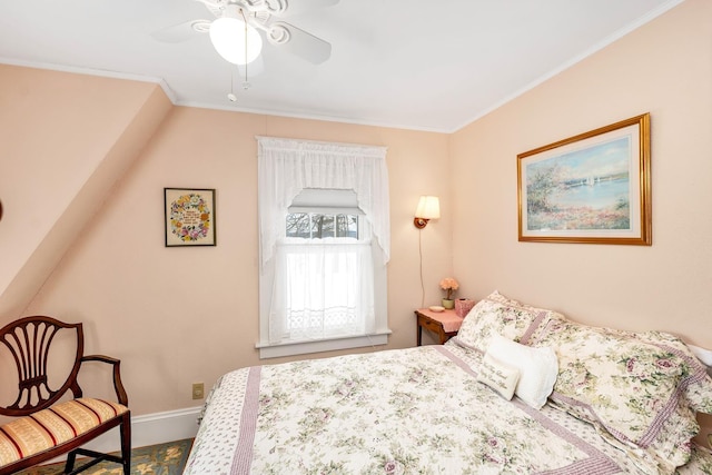 44 Winnicoash St, Laconia, NH 03246 - bedroom with crown molding and ceiling fan