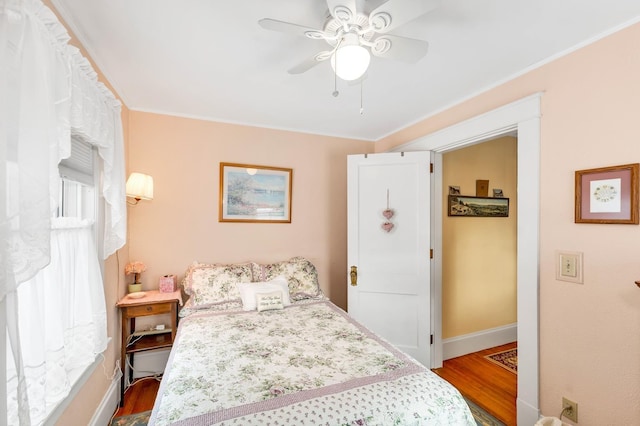 44 Winnicoash St, Laconia, NH 03246 - bedroom featuring ceiling fan and wood-type flooring
