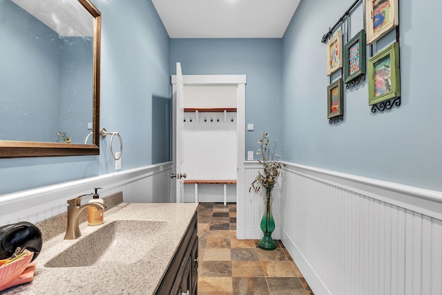 bathroom with vanity