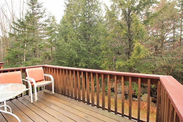 view of wooden deck