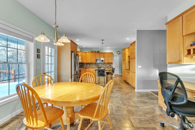 view of dining space