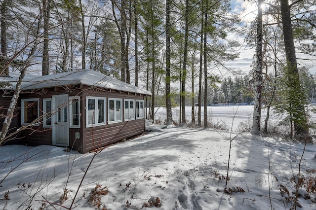 view of snowy yard