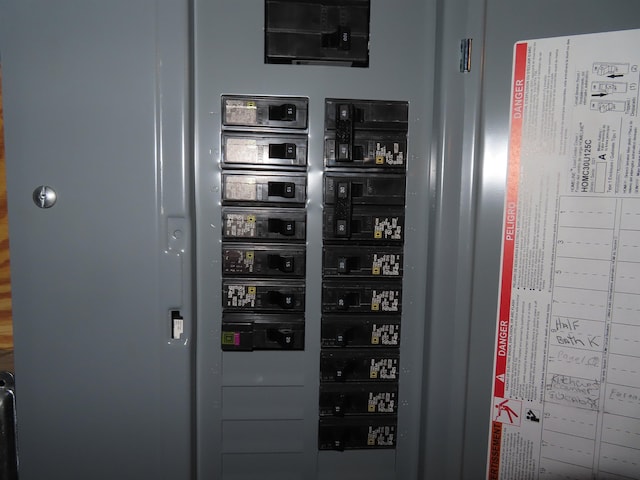 utility room with electric panel