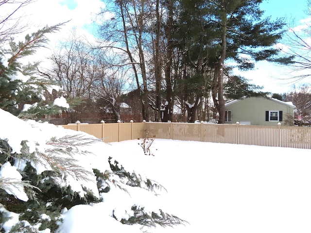 view of snowy yard