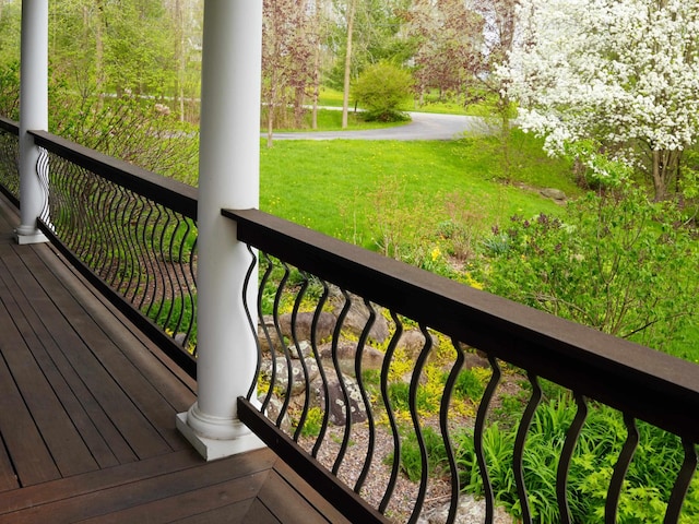 45 E Shore N, Grand Isle, VT 05458 - wooden porch featuring a lawn