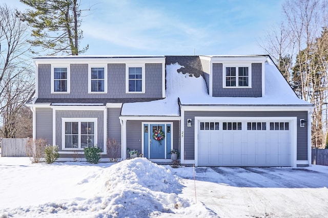 front facade featuring a garage