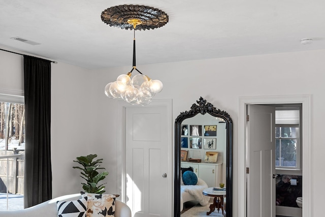 dining room featuring an inviting chandelier