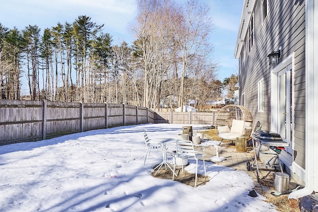 view of snowy yard