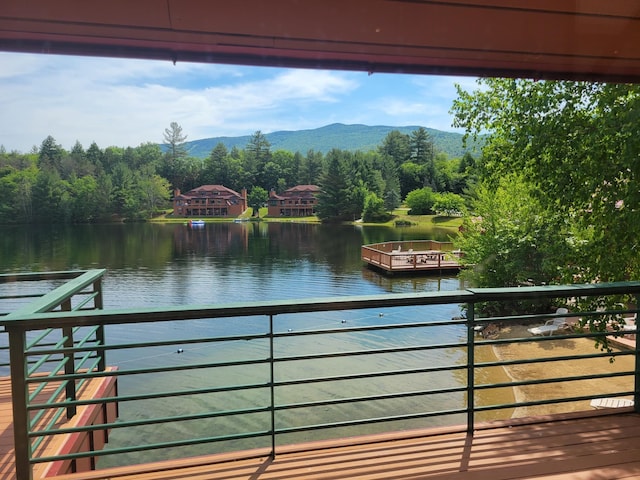 exterior space with a mountain view