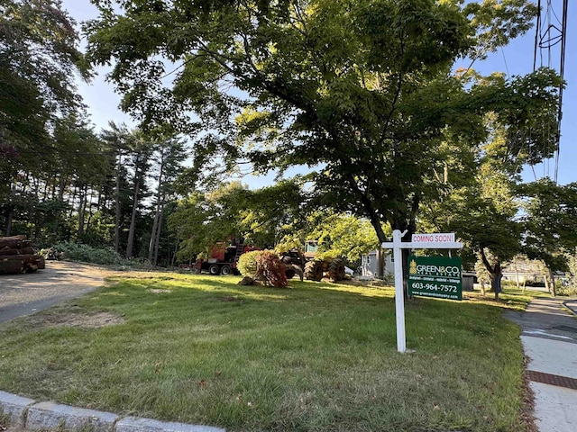 view of property's community featuring a yard