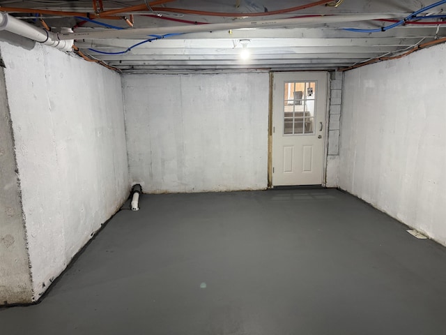 view of basement