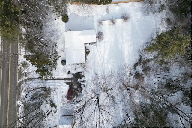 view of snowy aerial view