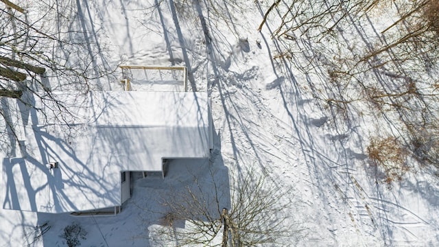 view of snow covered exterior