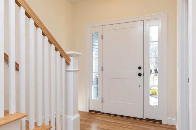 entryway featuring light wood-type flooring