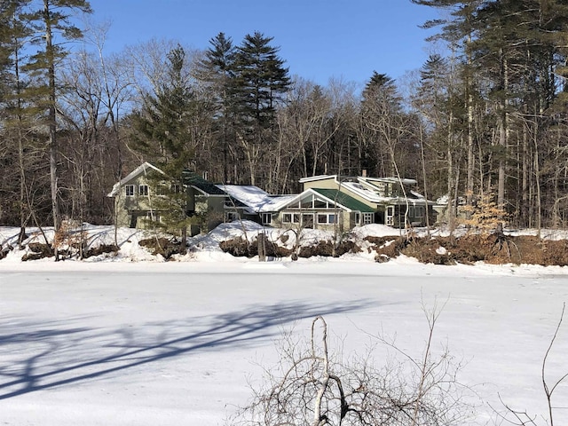 view of snowy yard