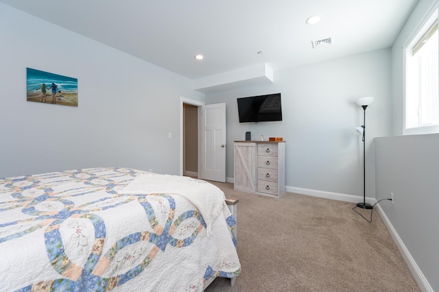 view of carpeted bedroom