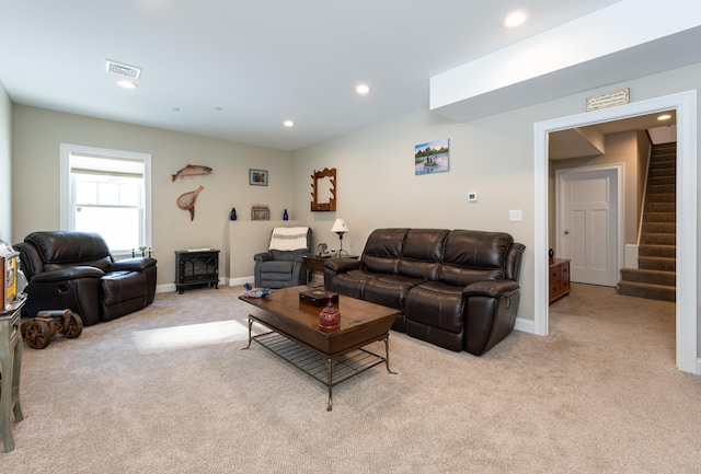 view of carpeted living room