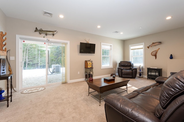 view of carpeted living room