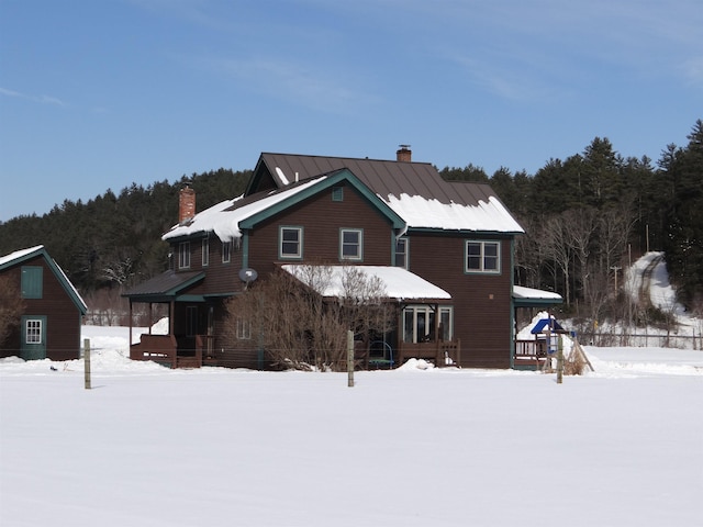 exterior space featuring covered porch