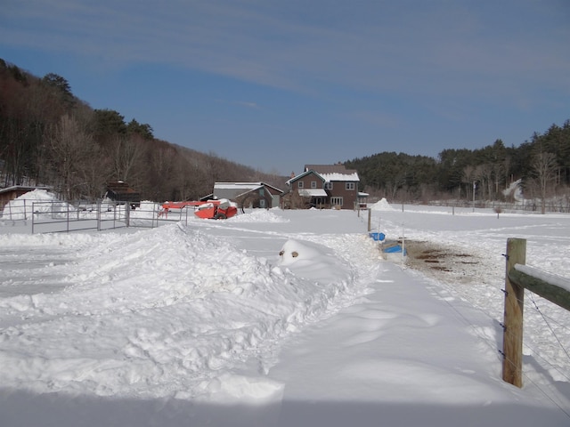 view of snowy yard