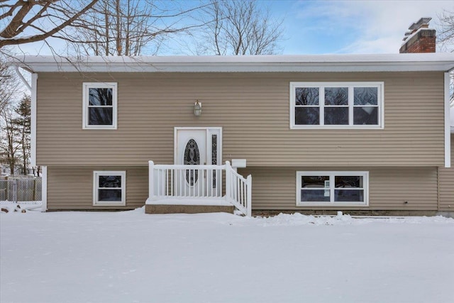 view of split foyer home