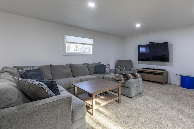 view of carpeted living room