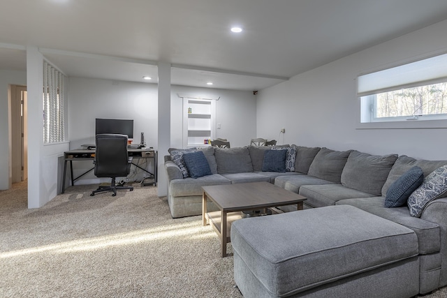 view of carpeted living room