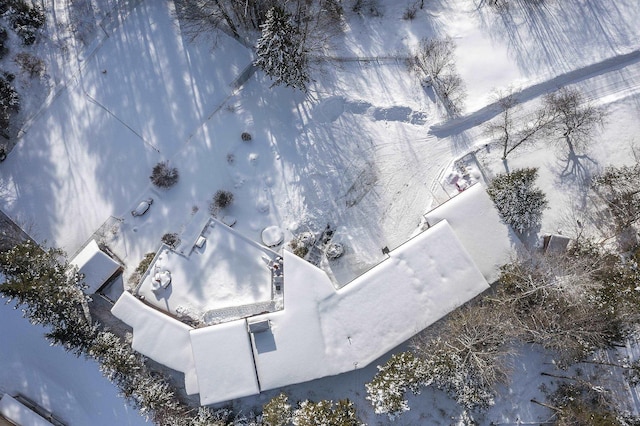 view of snowy aerial view