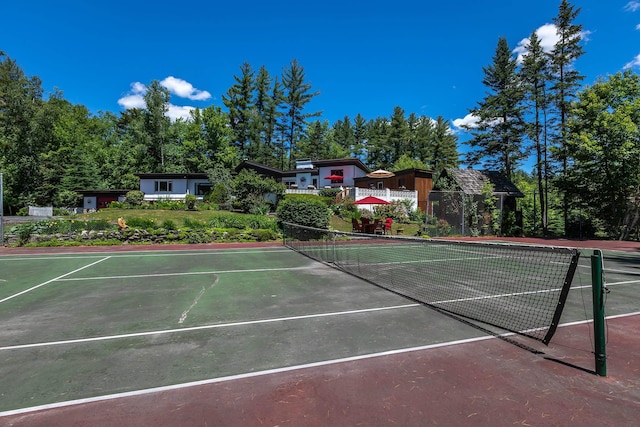 view of tennis court